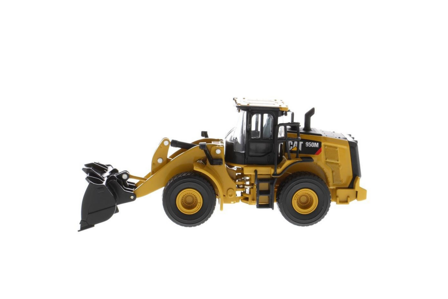 1:64 Cat 950M Wheel Loader with Log Fork + Bucket Attachment (Comes with 2 Log Poles)