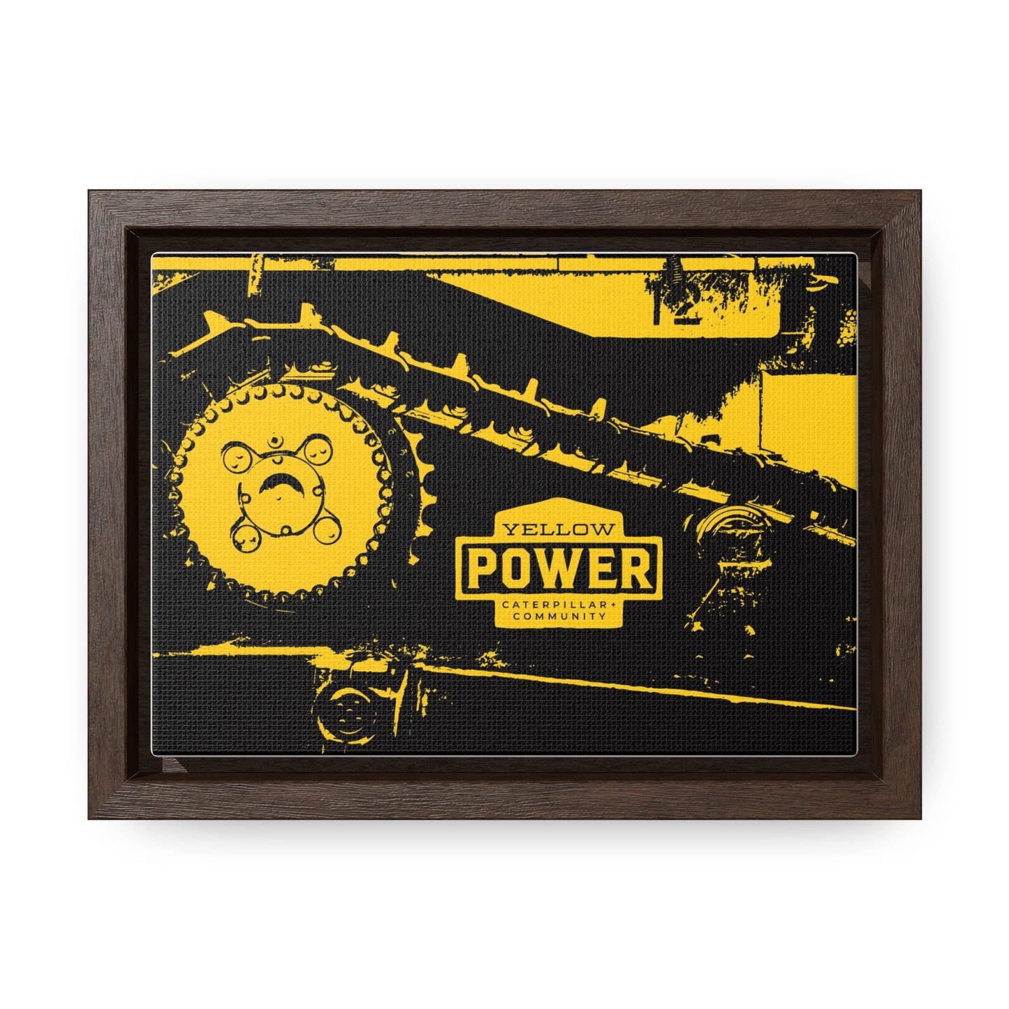 Yellow Tracks Gallery Canvas Wraps, Horizontal Frame