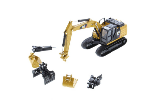 1:64 Cat 320F L Hydraulic Excavator with 5 New Work Tools